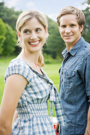 Couple outdoorsの写真素材