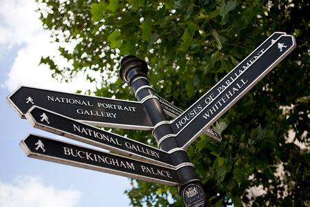Signpost in Londonの写真素材