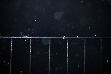 Fire escape in the hailの写真素材