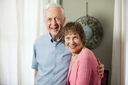 Senior couple smilingの写真素材
