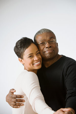 Father and daughter dancingの写真素材