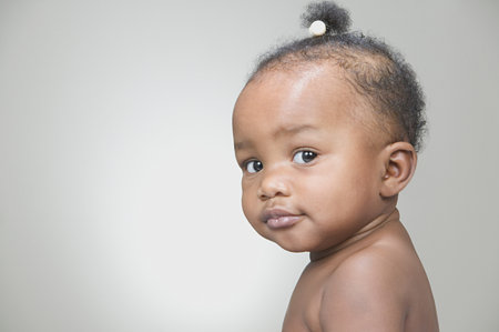 Portrait of an african american babyの写真素材