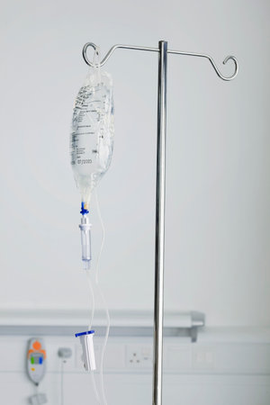 A medical drip on a standの写真素材