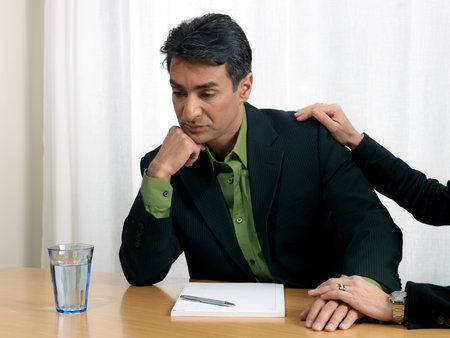 Business man conference tableの写真素材