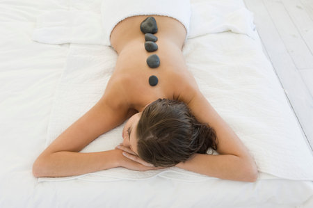 Female with beauty treatmentの写真素材