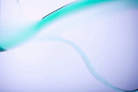 Close up of green water streamの写真素材