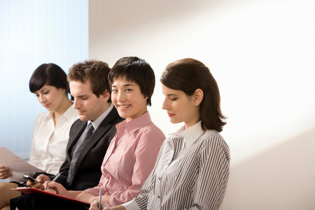 A line of applicants for a jobの写真素材