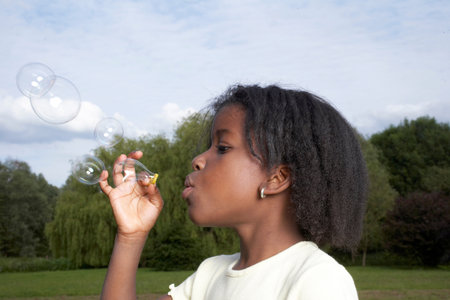 Kids in Gardenの写真素材