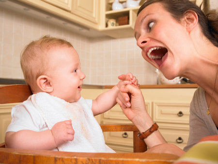 mother and babyの写真素材