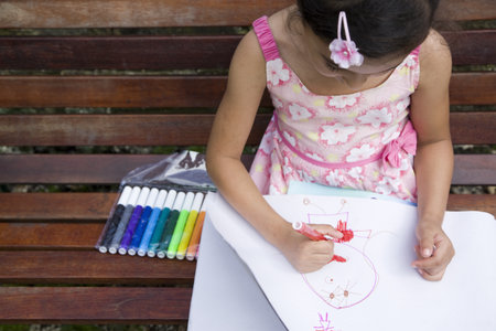 Child drawingの写真素材