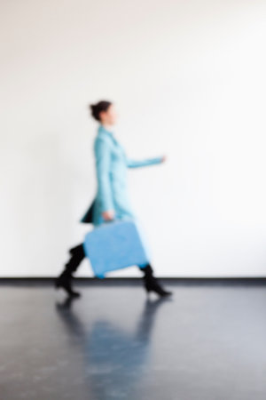 woman with suitcaseの写真素材