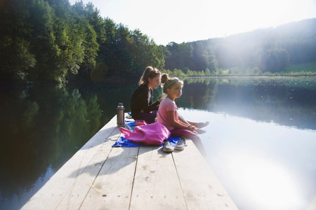 Girls in natureの写真素材