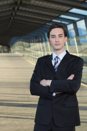 young businessman waitingの写真素材