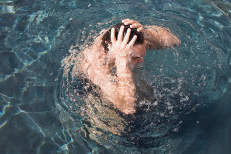 Man in water