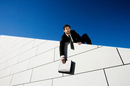 Man on wall