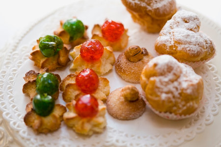 Sweet italian pastriesの写真素材