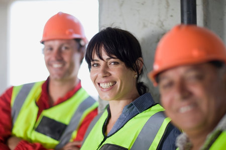 Group of smiling workersの写真素材