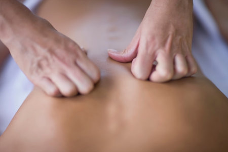 Massage detail of handsの写真素材