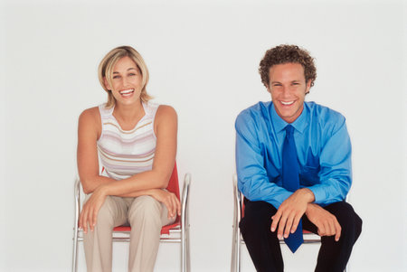 Business people sitting togetherの写真素材
