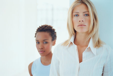 Businesswomen standing togetherの写真素材