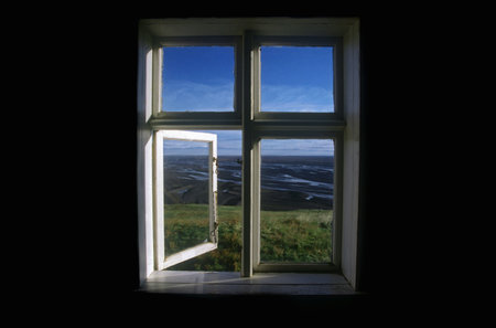 Windows overlooking ocean