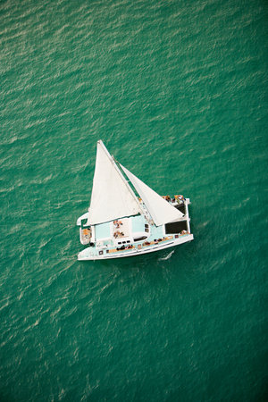 Sailboat on the oceanのeditorial素材