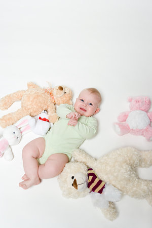 Baby and toysの写真素材