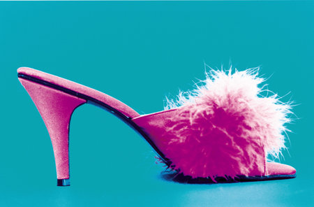 Pink Slipper background.の写真素材