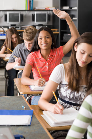 High school students studyingの写真素材