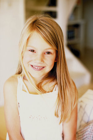 Smiling blonde girlの写真素材