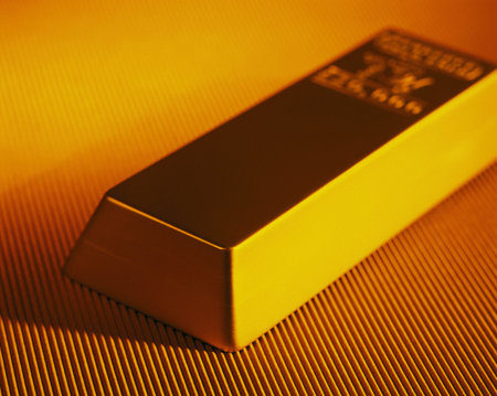 Gold bar background.の写真素材