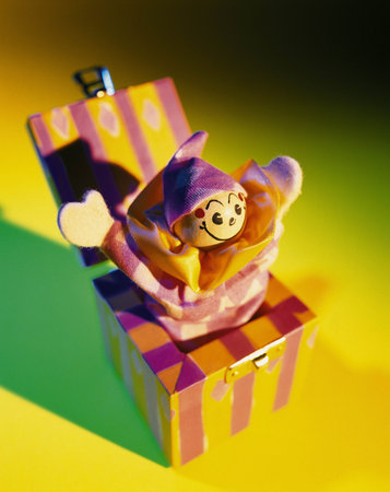 Jack in the box background.の写真素材