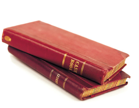 Cash books background.の写真素材