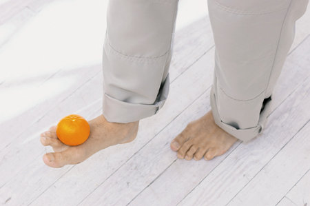 Foot balancing fruit