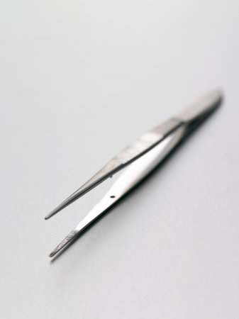 Tweezers background.の写真素材