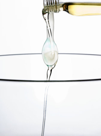 Pouring aromatherapy oilの写真素材