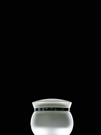 Pot of cosmetic creamの写真素材