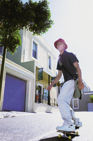 Man skateboardingのeditorial素材