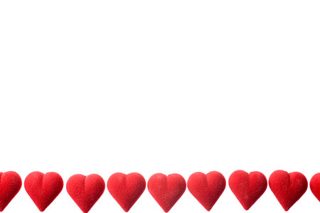 Hearts in a rowの写真素材