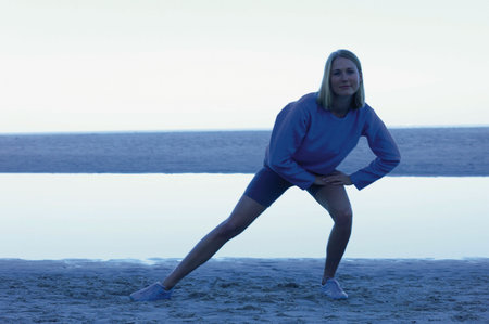 Woman stretchingの写真素材