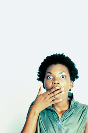 Shocked womanの写真素材