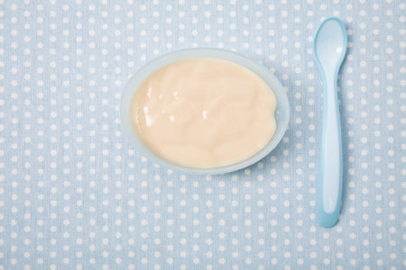Baby food background.の写真素材