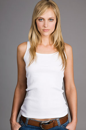 Portrait of a beautiful young womanの写真素材