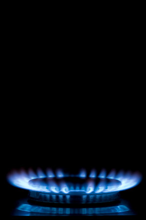 Gas hob background.の写真素材