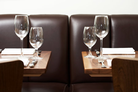 A table at a restaurantの写真素材