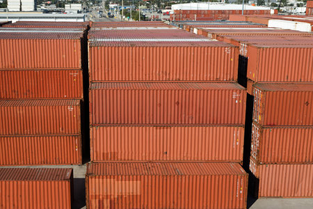 Cargo containersのeditorial素材