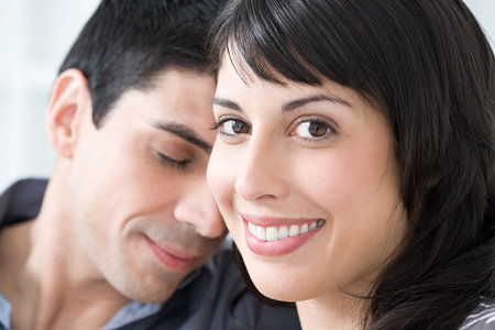 Happy loving hispanic coupleの写真素材