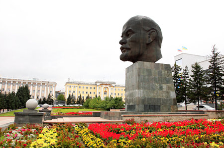 Lenin monument ulan udeのeditorial素材