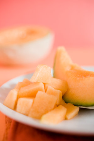 Cantaloupe melonの写真素材