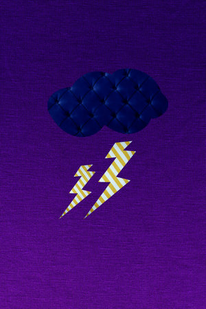 Thunder storm and lightningの写真素材